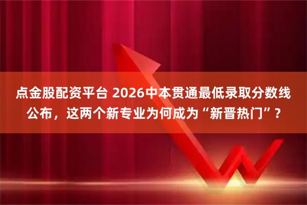 点金股配资平台 2026中本贯通最低录取分数线公布，这两个新专业为何成为“新晋热门”？